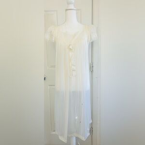 Sheer Cream Night Gown